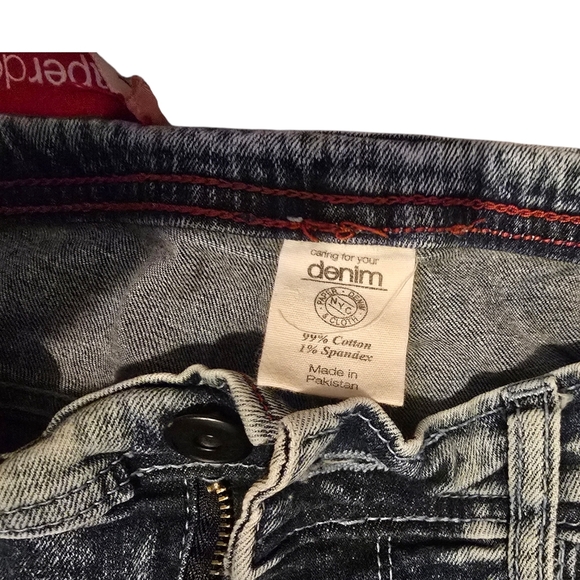 Paper Denim & Cloth Men's Distressed Blue Skinny Jeans - Picture 5 of 6